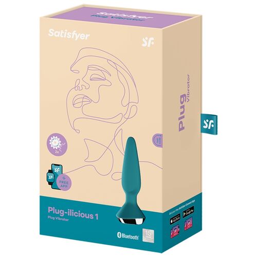 SATISFYER - VIBRADOR PLUG ILICIOUS 2 PLUG AZUL