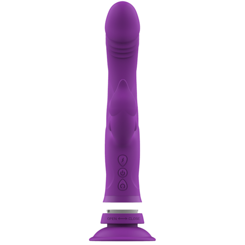 INTENSE - VIBRADOR DE SILICONE CASANOVA COELHO TRIPLO MOTOR ROXO
