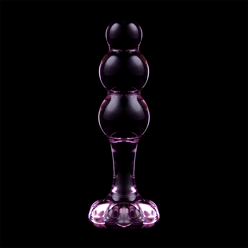 NEBULA SERIES BY IBIZA - MODELO 1 PLUG ANAL VIDRO BOROSILICADO ROSA 10.5 CM -O- 3 CM