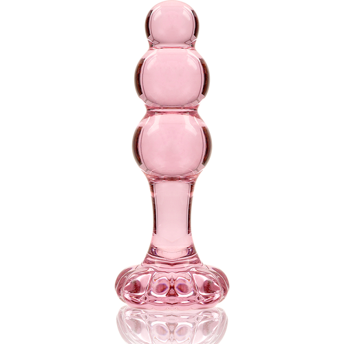 NEBULA SERIES BY IBIZA - MODELO 1 PLUG ANAL VIDRO BOROSILICADO ROSA 10.5 CM -O- 3 CM