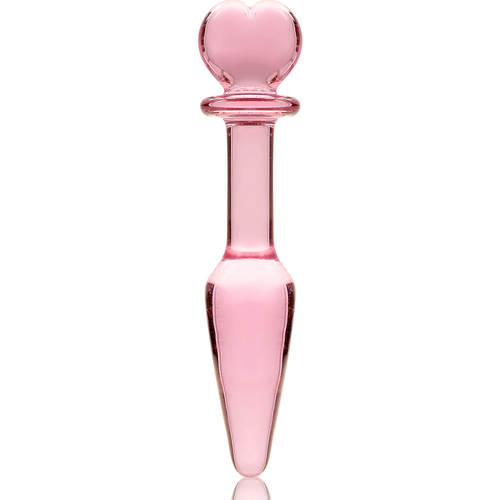 NEBULA SERIES BY IBIZA - MODELO 7 ANAL PLUG VIDRO BOROSILICADO ROSA 13.5 CM -O- 3 CM