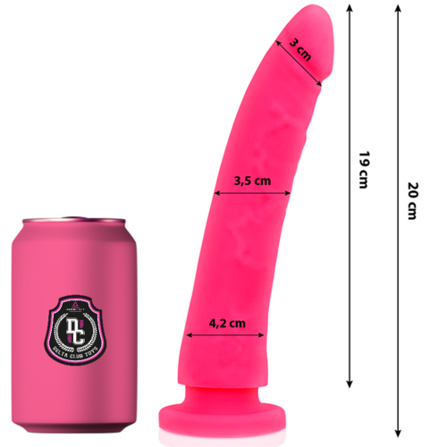 DELTA CLUB -TOYS DILDO MÉDICO ROSA SILICONE 20 CM -O- 4 CM