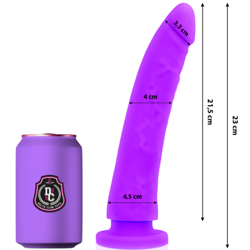 DELTA CLUB - TOYS LILAC DILDO MEDICAL SILICONE 23 CM -O- 4.5 CM