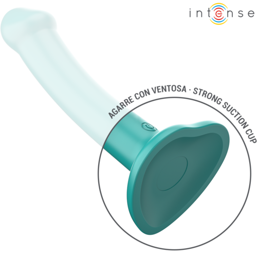 INTENSE - KATIE Vibrador com ventosa, 10 vibrações, azul escuro, controle remoto.