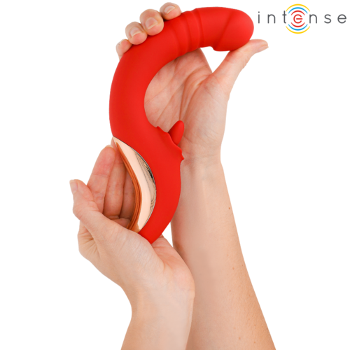 INTENSE - PAULINA VIBRADOR E ESTIMULADOR EM FORMATO DE U VERMELHO