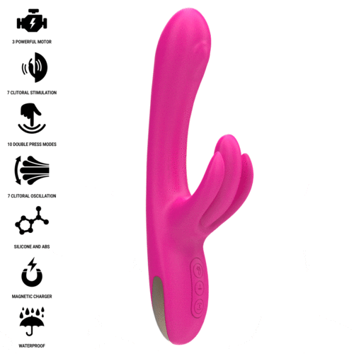 INTENSE - BRITNEY MULTIFUNCIONAL RABBIT VIBRADOR 23 CM ROSA