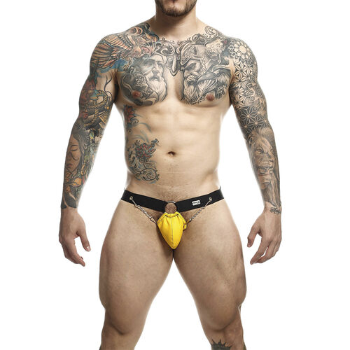 MOB - DNGEON AMARELO JOCKSTRAP COM CORRENTES TAMANHO ÚNICO