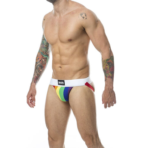 MOB - CALÇA CLASSIC JOCK STRIPE RAINBOW