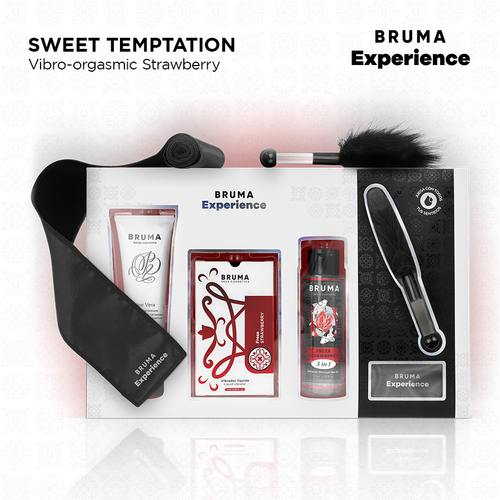 BRUMA XPERIENCE - KIT TENTAÇÃO DOCE DE MORANGO VIBRO-ORGÁSMICO