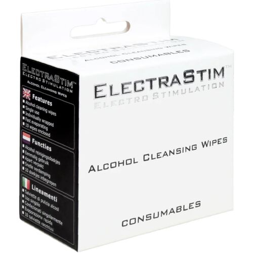ELECTRASTIM - LENÇOS DE LIMPEZA COM ÁLCOOL 10 UNIDADES