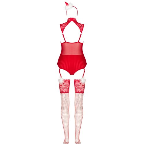 LIVCO CORSETTI FASHION - LIMPID SNOWFLAKES LC 90604 BODY + MEIAS + TIARA DE NATAL
