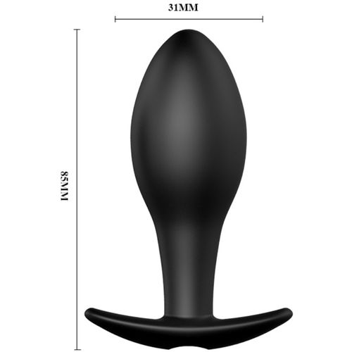 PRETTY LOVE - PLUG ANAL NCORA FORMA SILICONE 12 MODOS DE VIBRAÇAO PRETO