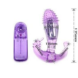 BAILE - ESTIMULADOR VAGINAL E ANAL LILAC COM VIBRAÇÃO
