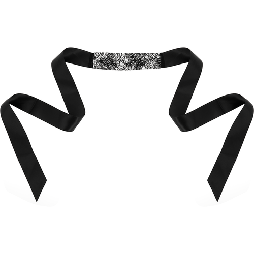 COQUETTE CHIC DESIRE - MSCARA DE RENDA PRETA COM FITA